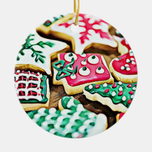 Sugar Cookies Personalised Christmas Ceramic Ornament