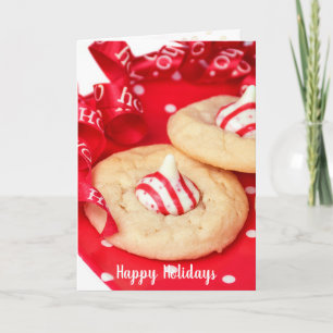 Sugar cookies with white chocolate candy card