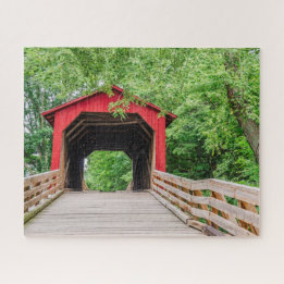 Sugar Creek Covered Bridge, Glenarm, IL 520 piece Jigsaw Puzzle