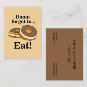 Sugar Doughnut Doughnut Bakery Business Card
