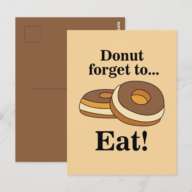 Sugar Doughnut Sweet Postcard (Front/Back)