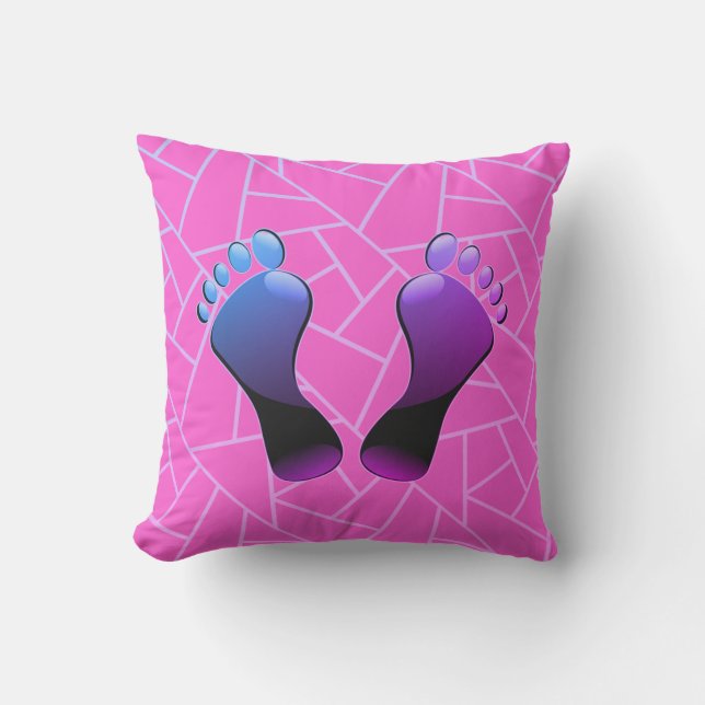 Sugar Feet Throw Pillow (Front)