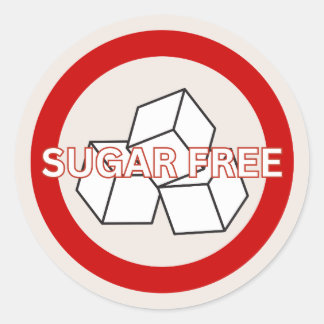 Sugar Free Food Allergy Alert Classic Round Sticker
