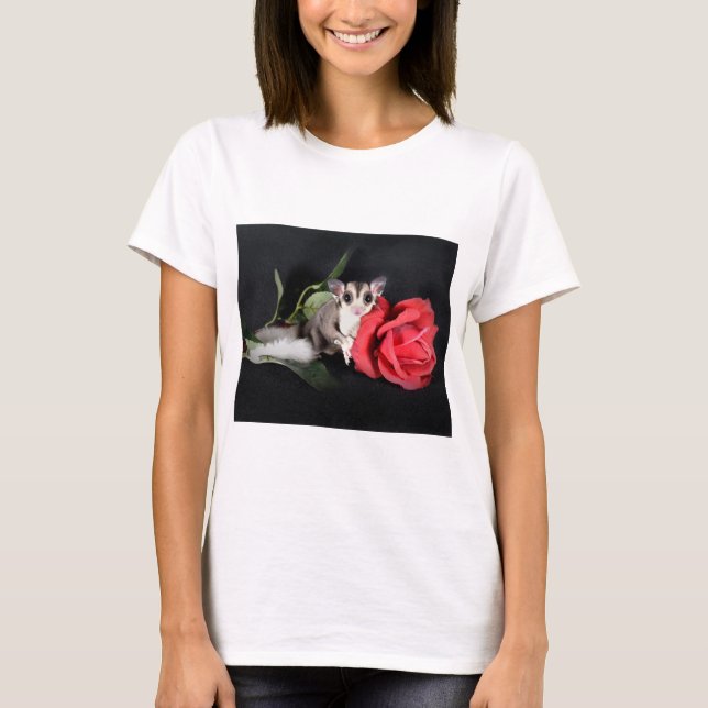 Sugar Glider and Rose T-Shirt (Front)