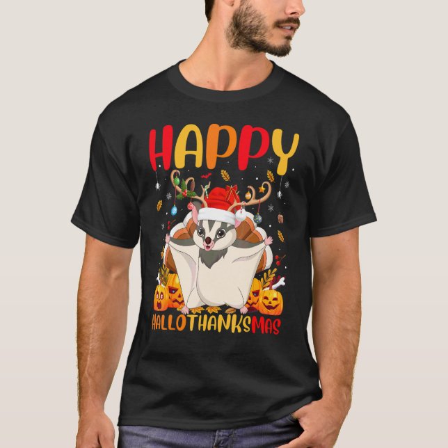 Sugar Glider Animal  Happy Sugar Glider Hellothank T-Shirt (Front)