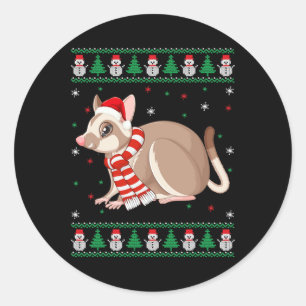 Sugar Glider Animal Matching Family Ugly Christmas Classic Round Sticker