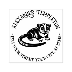Sugar Glider Australia Name Return Address #1P Self-inking Stamp
