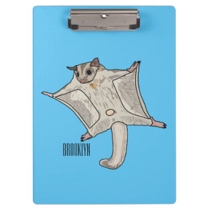 Sugar glider cartoon illustration clipboard