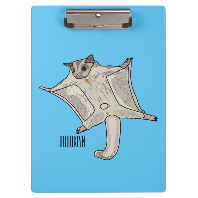 Sugar glider cartoon illustration clipboard (Front)