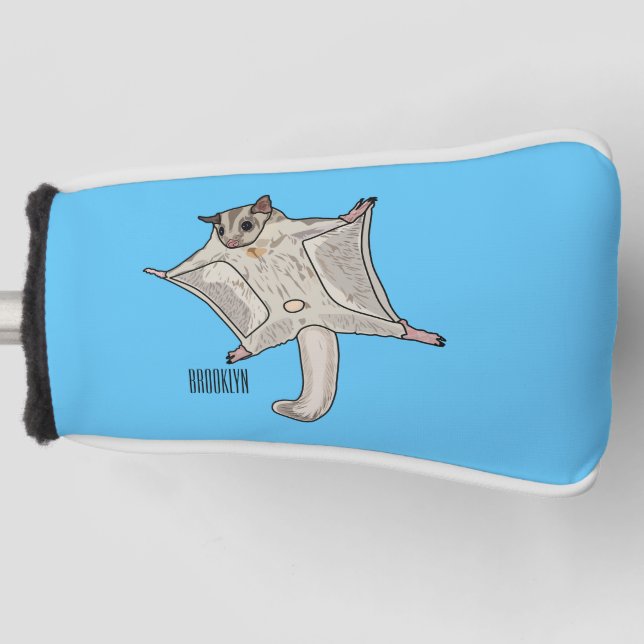 Sugar glider cartoon illustration golf head cover (Front)