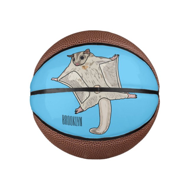 Sugar glider cartoon illustration mini basketball (Front)