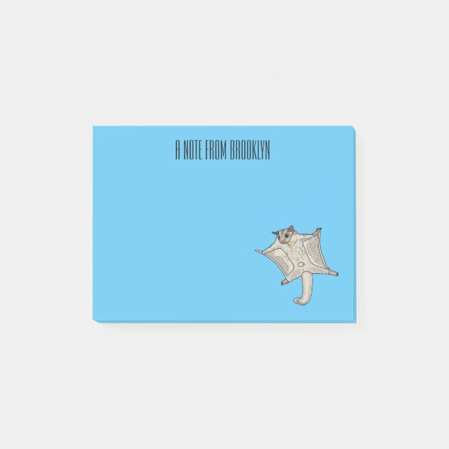 Sugar glider cartoon illustration post-it notes (Front)