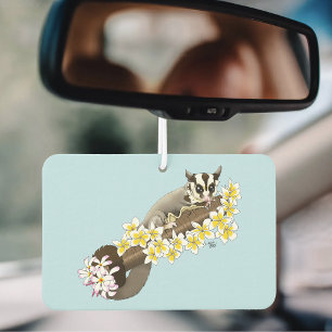 Sugar Glider Cute Floral Car Air Freshener