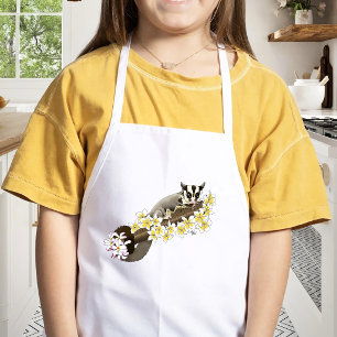 Sugar Glider Cute Floral Kids Apron
