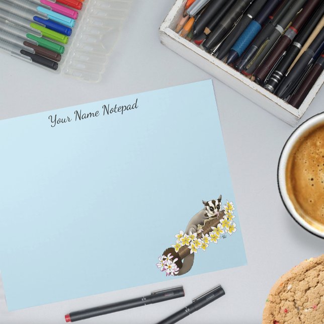 Sugar Glider Cute Floral Notepad (Creator Uploaded)