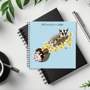 Sugar Glider Cute Flower Notebook