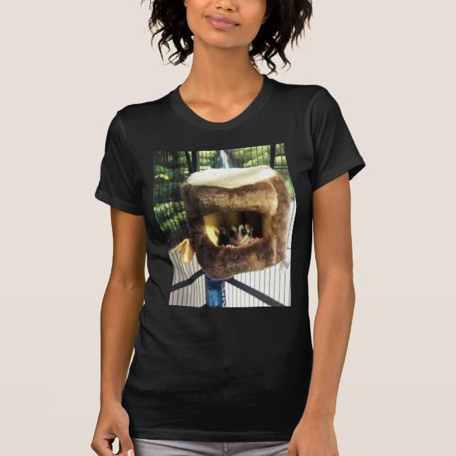 Sugar Glider in Furry Tree Truck Hanging Bed T-Shirt (Front)
