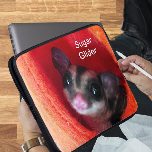 Sugar Glider in Orange Hanging Bed Laptop Sleeve