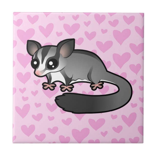 Sugar Glider Love Ceramic Tile (Front)