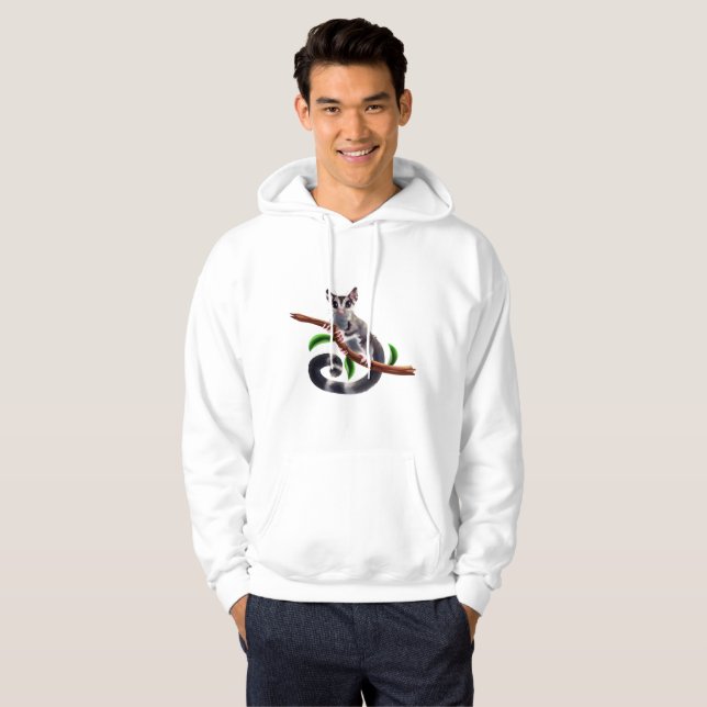 sugar glider on a branch hoodie (Front Full)