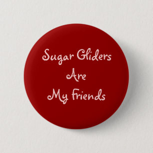 Sugar Gliders Are My Friends 6 Cm Round Badge