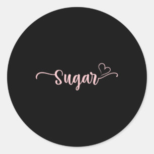 Sugar Heart Xmas Grandma Women Mothers Day Christm Classic Round Sticker