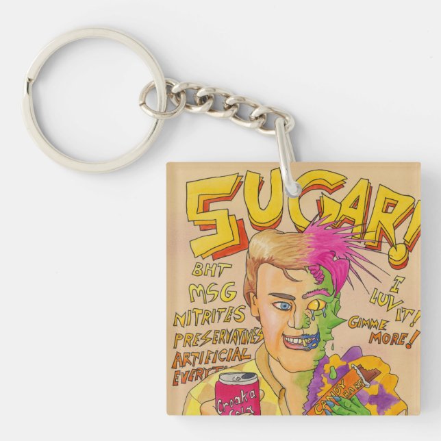 Sugar! Key Ring (Front)