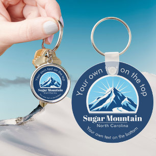 Sugar Mountain North Carolina ski resort gift Key Ring