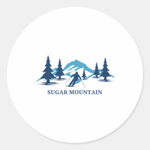 Sugar Mountain North Carolina Ski Resort Skiing Sk Classic Round Sticker