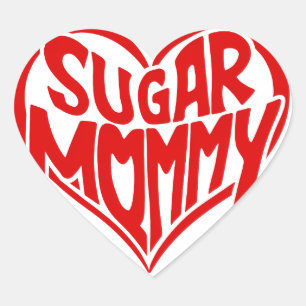sugar mummy design groovy flower style heart sticker