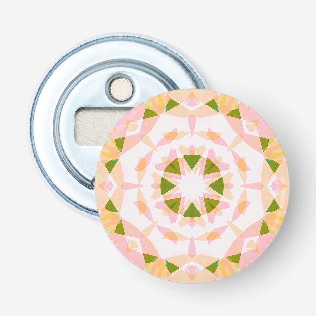 Sugar Pink Spring Green Star Dopamine Decor Art Bottle Opener (Front)