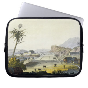Sugar Plantation, Antilles (colour engraving) Laptop Sleeve