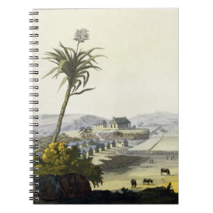 Sugar Plantation, Antilles (colour engraving) Notebook