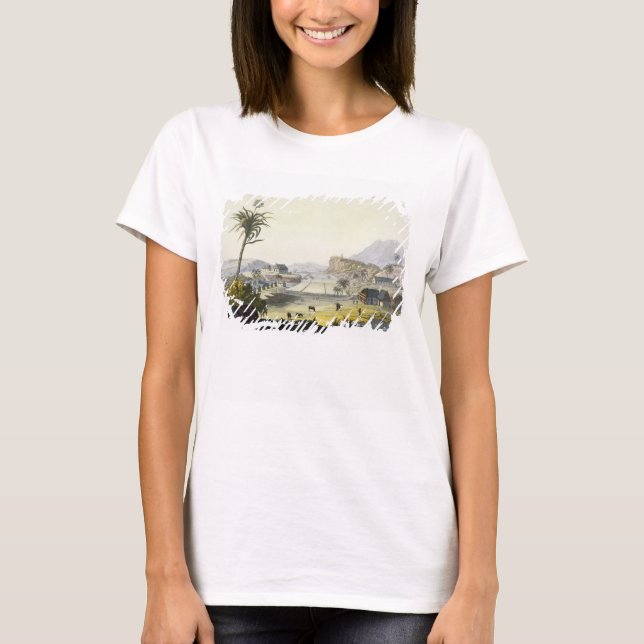 Sugar Plantation, Antilles (colour engraving) T-Shirt (Front)
