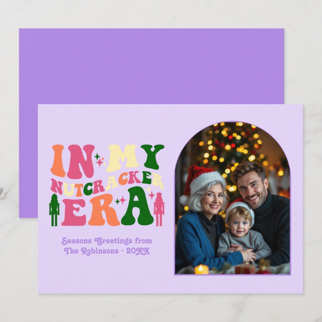 Sugar Plum Dream My Nutcracker Era Christmas Photo Holiday Card (Front/Back)