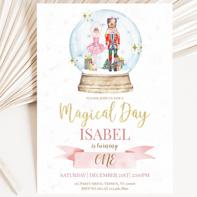 Sugar Plum Fairy and Nutcracker Magical Birthday Invitation (Creator Uploaded)