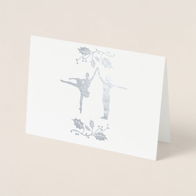 Sugar Plum Fairy and Prince Christmas Foil Card (Front)