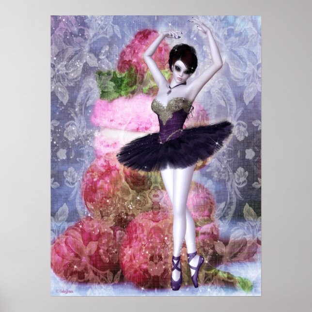 Sugar Plum Fairy Ballerina Fantasy Art Poster (Front)