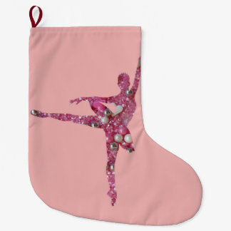 Sugar Plum Fairy Ballerina Large Christmas Stocking
