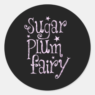 Sugar Plum Fairy Cute Christmas  Classic Round Sticker