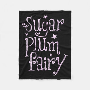 Sugar Plum Fairy Cute Christmas  Fleece Blanket