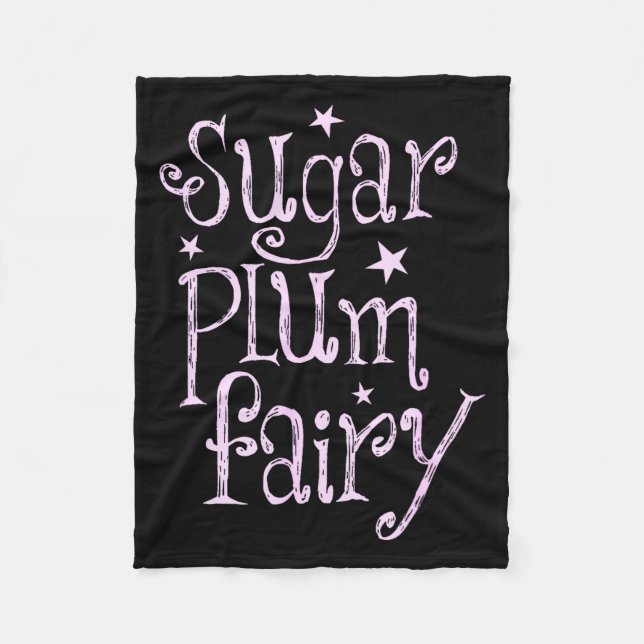 Sugar Plum Fairy Cute Christmas  Fleece Blanket (Front)