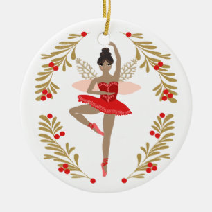 Sugar Plum Fairy from the Nutcracker Ceramic Ornament