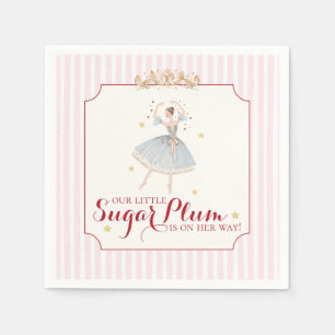 Sugar Plum Fairy Nutcracker Winter Baby Shower Napkin