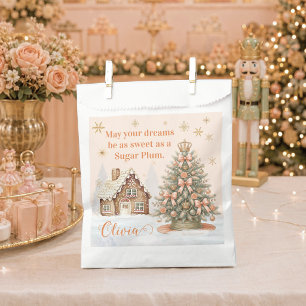 Sugar Plum Gingerbread House Christmas Sweet One Favour Bag