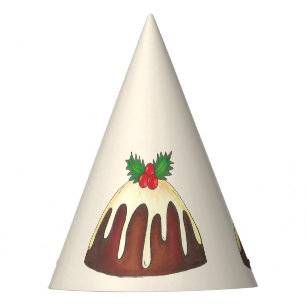 Sugar Plum Pudding Christmas Holiday Holly Leaf Party Hat