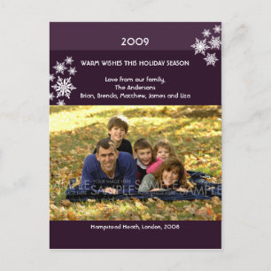 Sugar Plum Snowflakes :: Christmas Photo Postcard