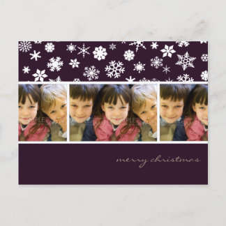Sugar Plum Snowflakes :: Christmas Photo Postcard