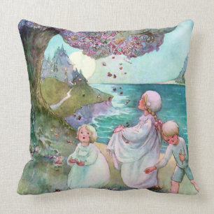 Sugar Plum Tree Children Anne Anderson Fine Art Cushion