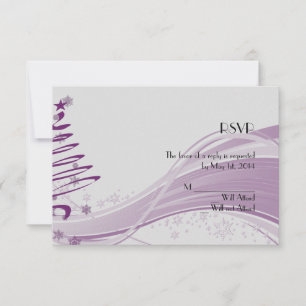 Sugar Plum Tree Snowflakes Wedding Response Card